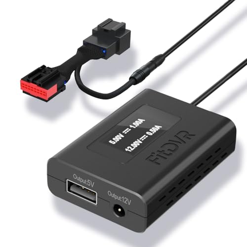 FitDVR Dash Cam Power Adapter (16-Pin) for Ford F150 250 350 Mustang, Bronco and More, Connects to Rearview Mirror, LED Display USB Power Source,Plug and Play, Easy to Install, 5V 12V Output, D3-013 by FitDVR - Used condition - CA$38.68