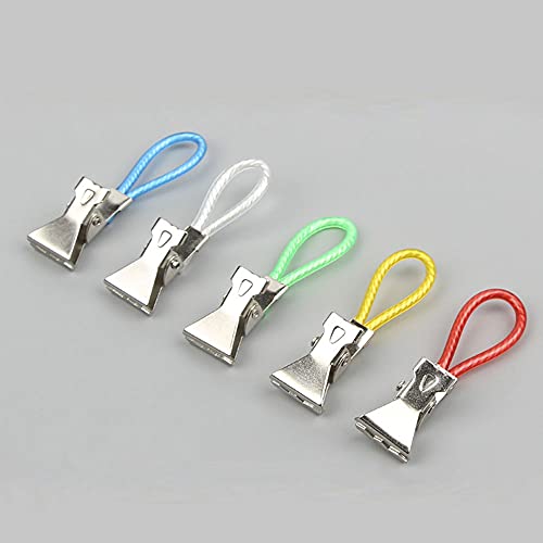 XINGSUI Clip de Almacenamiento de Toalla de Cocina de Metal de 15 Piezas, Clip de Toalla de Color, Clip de Tela para Colgar, Clip de Toalla de té, Clip de Toalla de Playa, para Cocina y baño