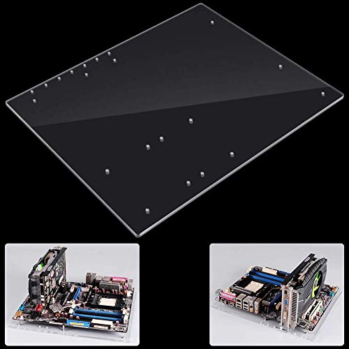 ASHATA PC Open Frame Test Bench, caja transparente abierta de acrílico para ATX miniatura 3