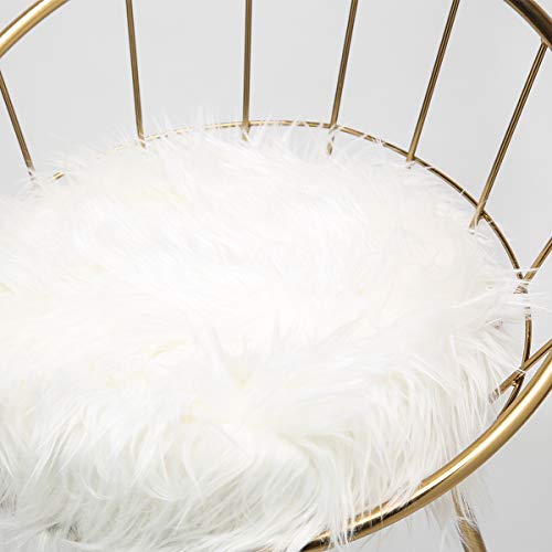 Aklaus Swivel Metal Bar Stools Set Of 2 Bar Height Stools Gold Barstools With Back Upholstered Swivel Bar Stool Bar Chairs Counter Stools Set Of 2 With Removable White Faux Fur 30 Inch #TOP6