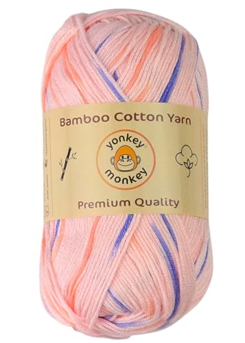 Image of 10-Pack of Yonkey Monkey 500 Grams Yarn - 70% Rayon derived from Bamboo, 30% Cotton - Imported - Purple Pink 9050