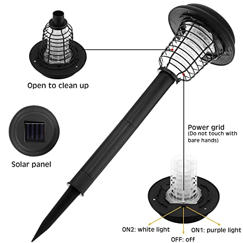 12 Pack Solar Bug Zapper Led Mosquito Killer Outdoor Waterproof Mosquito Zapper Fly Repellent 2 In 1 Mosquito And Insect Zapper Waterproof Solar Mosquito Killer Light For Indoor Outdoor Use #TOP2