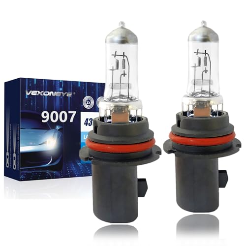 VEXONEYE 9007/HB5 Halogen Headlight Bulb 9007/HB5 12V 65/55W 4300K High/Low Beam Standard Head Lights long life