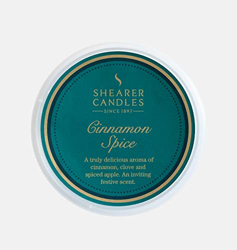 SHEARER CANDLES CINNAMON SPICE WAX MELT POT, Clear/ Teal/ Gold, 27 x 74 mm - Image 3