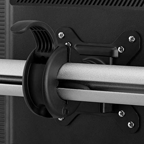 Atdec Vfs-Dh Dual Freestanding Horizontal Desk Monitor Mount (Supports Two Displays Horizontally Up To 27″) With Horizontal Or Vertical Orientation, Swivelling Heads And Quickshift Mechanism, Silver,Polished Silver #TOP7