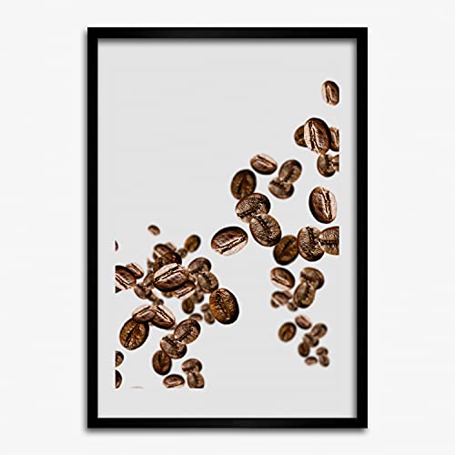 Cadre MDF 50x70 cm Tulup avec affiche de grains de café pour décoration murale moderne