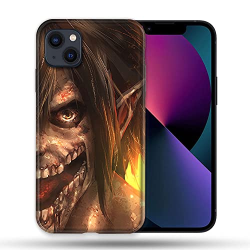 Coque iPhone 13 MagSafe Manga Attaque des Titans style Eren Jäger pour fans de pop culture