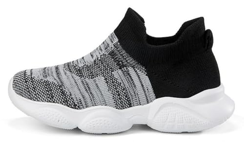 FUNCOS Toddler Shoes Boys Girls Slip-On Sneakers with Arch Support – Breathable Knit Athletic Shoes, Lightweight Flexible Sole for Kids2