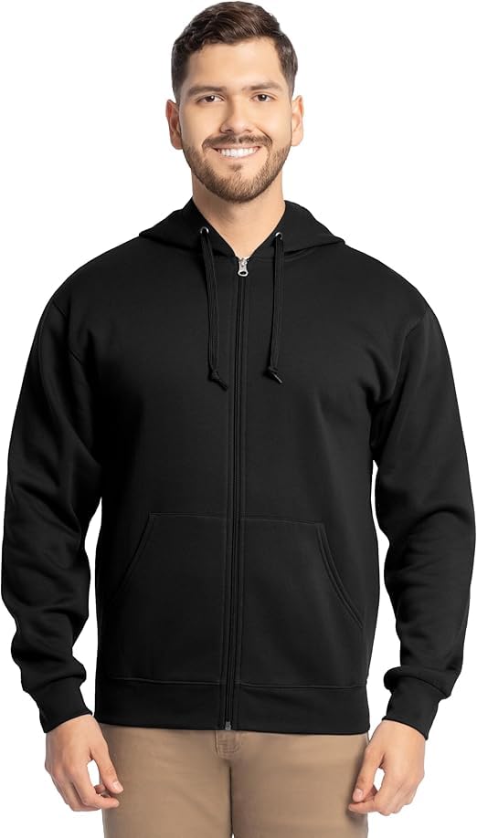 Image of Rudra Men Cotton Blend Hoodies Winter Wear Zipper Hoodie Hooded Sweatshirt Winter Hoodies Stylish Huddy Pullover Warm Hudi XL