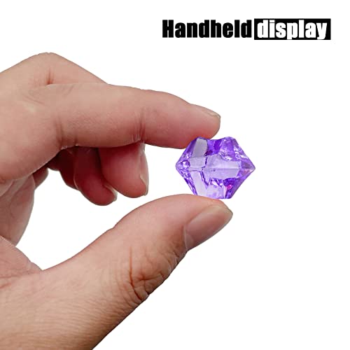 Cubitos de hielo falsos acrílicos 150 piezas morado miniatura 4