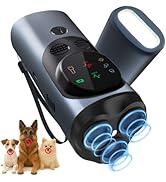 FamilyKit Dog Bark Deterrent Device, 3X Ultrasonic Rechargeable Anti Barking Device for Dogs, 50F...