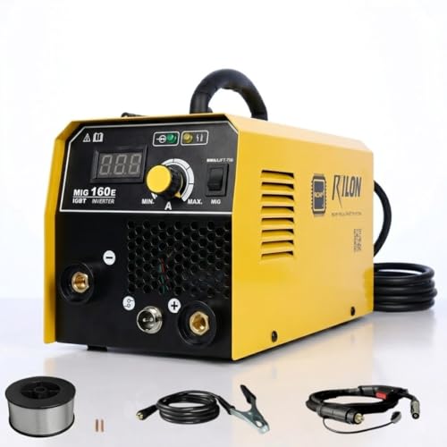 Image of Rilon MAG 160E Gasless MAG /ARC /TIG Lift Inverter Welding Machine | 160A IGBT Synergic Welder | Portable & Lightweight | With Torch, 1kg 0.8mm Wire Spool & Earthing Clamp