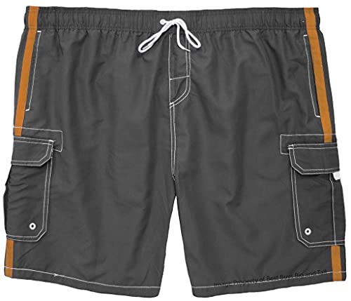 Falcon Bay Big Men's Cargo Swim Trunks - Tropical Print2