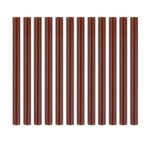 HUIHUIBAO 12 PCS Colored Hot Glue Sticks Mini Hot Melt Adhesive Glue Stick for DIY Art Craft 7 x 100mm Brown
