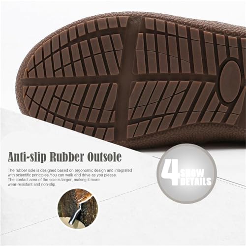 Jeeeun Men Waterproof Plush Lined Outdoor Snow Shoe, Warm Anti-Slip Winter Snow Boots (Style A Gray,10)4