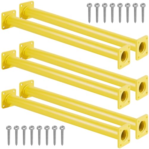 Barres de singe pour arrière-cour en acier jaune, lot de 6 échelons de jeu de 41,9 cm