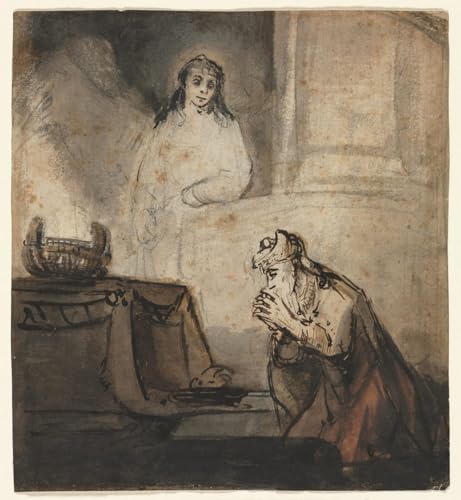 Affiche artistique Ange apparaissant à Zacharie Samuel Van Hoogstraten peinture murale 60x90