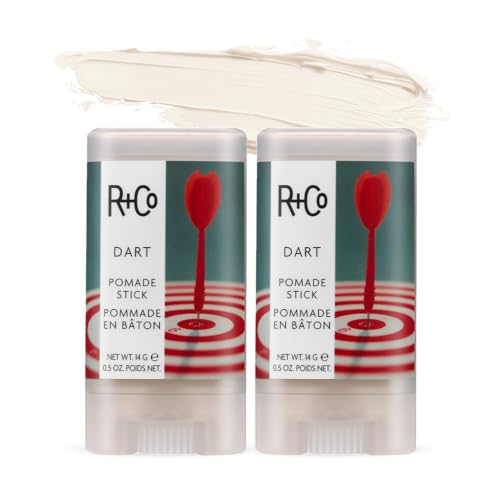 R+Co Dart Pomade Stick | Tame Flyaways Sculpt and Polish | Long Lasting Texture and Shapes | Vegan + No Parabens | 0.5 Ounce (Pack of 2)