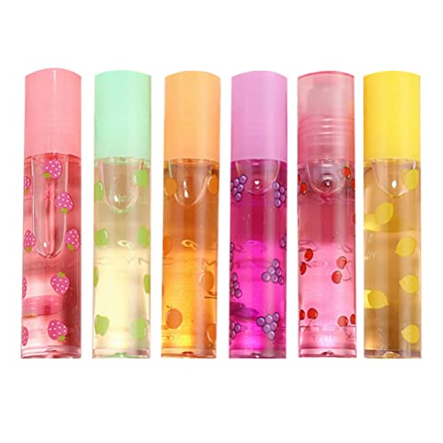 Lot de 6 brillants à lèvres fruités à bille pour femmes et filles Cover