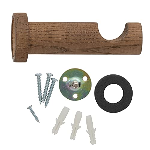 TOMOYASU モッカ mocca 木製カーテンレール ブラケット 単品 ■ウォールナット C-F-3