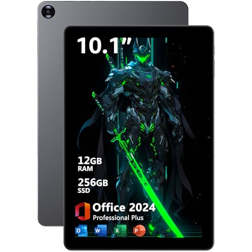 AE86 10.1' Touchscreen Tablet PC/Mini Computer with Pen, 12GB RAM 256GB SSD, Core m3 up to 3.4GHz, Win 11 Pro, Office 2024, USB-C, Micro HDMI, BT 5.0, WiFi 5 – Space Gray