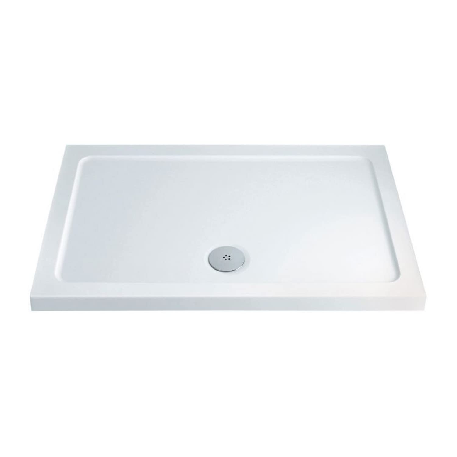 Buy Eacon Low Profile White Stone Resin Acrylic Capped Rectangle Shower