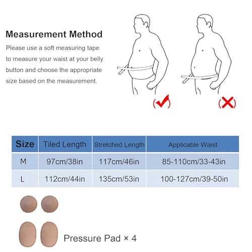 Faja abdominal para hernia umbilical, talla L, color amarillo miniatura 2