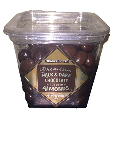 Trader Joe's Premium MIlk & Dark Chocolate Covered Almonds 1 pound