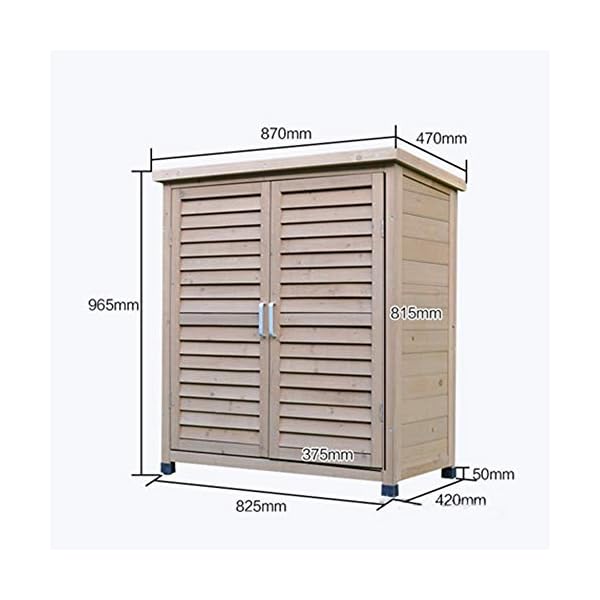 PQXOER Garten und Geräteschrank Outdoor-Garten-Speicher-Schließfach Schuhschrank Werkzeuge Box Regendicht… – Bild 5