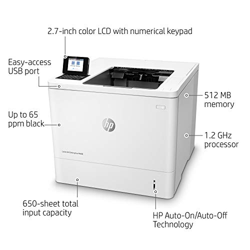 HP LaserJet Enterprise M608n Monochrome Printer with built-in Ethernet (K0Q17A), Light Gray - Thumbnail 4