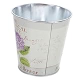 Maceta de metal para flores: retro, elegante y simple, se puede colocar en el balcón o en el interior para guardar flores y artículos pequeños, jarrón decorativo