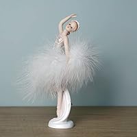Amazon｜フェザースカートバレリーナ回転置物、妖精天使少女樹脂
