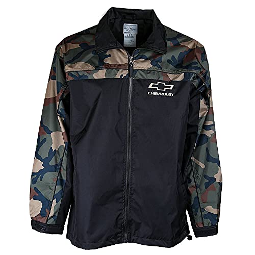 David Carey Originals Officially Licensed Chevrolet Windbreaker for Men (Camo)