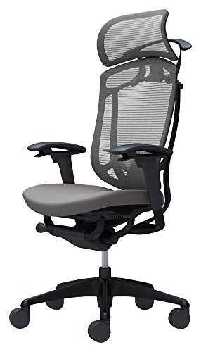 オカムラ オフィスチェア コンテッサ セコンダ 可動肘 エクストラハイバック 座:クッション ミディアムグレー CC88MS-FPD2
