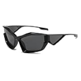 Trendy Wrap Around Sunglasses for Men Women Fashion Cool Sport Y2K Stylish Cat Eye Sun Glasses UV400 Protection