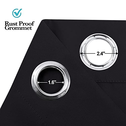Image of RYB Home Blackout Curtains Thermal Insulating Privacy Temporary Door Curtains for Bedroom Closet Doorway Accordion Door Interior Living Room Kids Nursery Dining, Wide 60 x Long 90 inch, Black