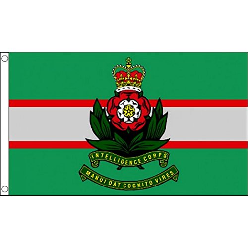 5ft x 3ft (150 x 90 cm) Intelligence Corps British Military Forces Troops 100% Polyester Material Flag Banner Ideal For Pub Club School Festival Business Party Decoration