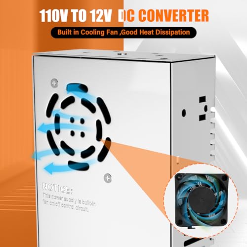 New Version 110V to 12V DC Converter, IMAYCC AC to DC Converter 600W 50A,120V to 12V Power Supply, Adjustable Power Supply4
