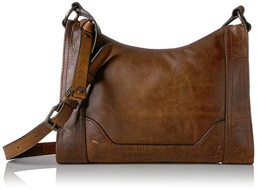 Frye womens Melissa Zip Leather Crossbody cross body handbags, Dark Brown, One Size US