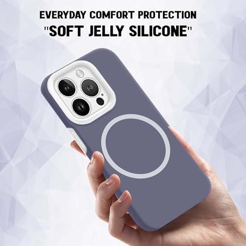 Image of Kratos Soft Silicone Case Cover Compatible with iPhone 16 Pro - Everyday Comfort Protection, Wireless Magnetic Charging Case with Raised Edge Camera & Screen Protection, Shock-Resistant Design