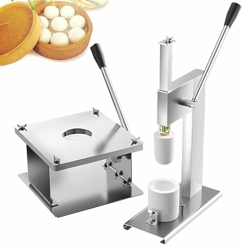 Aioneer Máquina para Hacer Baozi con 3 Moldes De Acero - Máquina Comercial Semiautomática para Hacer Bollos Manuales, Ideal para Restaurantes.
