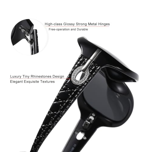 Polarized Retro Sunglasses Women Trendy Rectangle Elegant Sun Glasses UV Protection Big Shades3