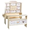 Roba 480020 Koopwinkel, kinderwinkel ‘Café en Shop’, hout, verkoopstand 6 laden, zijbalie en toonbank met lieve…