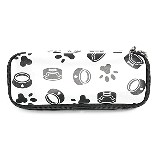 Estuche organizador de gran capacidad, estuche de cuero para estudiantes, doble cremallera, bolsa para lápices, árbol de Navidad, víspera verde, Multicolor 5, 19x7.5x3.8cm/7.5x3x1.5in, Organizador de
