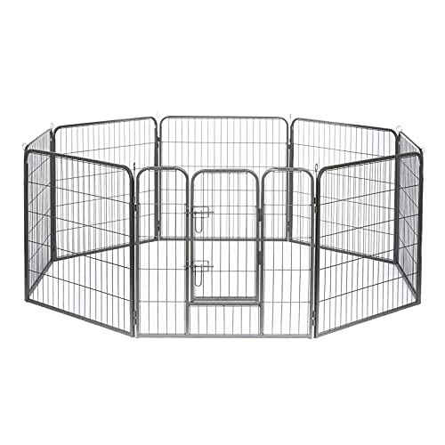 lionto Recinzione Stabile per Cani Cuccioli Recinto Robusta del Reticolo, (L) 80x100 cm