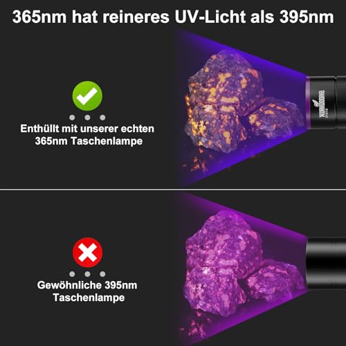 Shadowhawk 365nm UV Taschenlampe, 30W Schwarzlicht 4-Kern Mit Filterlinse – Ansicht 2