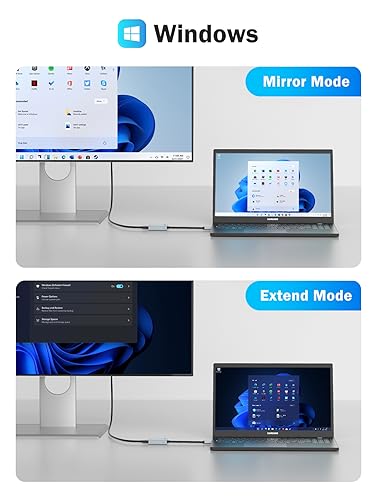 Lemorele USB to HDMI Adapter for MacBook Air12/13/15, Macbook Pro (2011-2015) &Windows PC, 1080P@60Hz USB to HDMI converter, Support Mirroring... - Image 3
