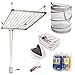 Kit Tendedero de Techo Extensible Exterior con Manivela + 40 Pinzas + Cesto de Ropa Plegable + Mallas para Lavado + Llavero de Regalo (Tendedero Techo con Manivela + 40 Pinzas + Cesto + Mallas)