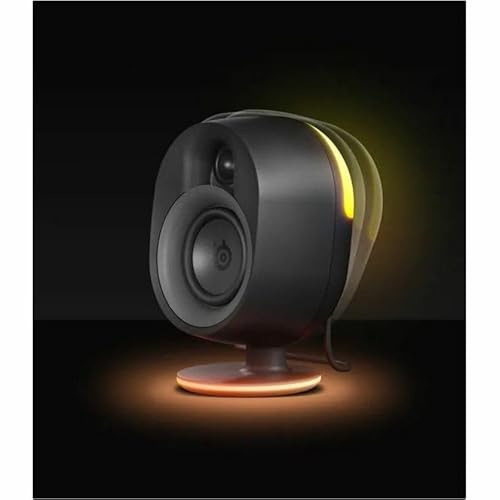 SteelSeries Arena 9 Illuminated 5.1 Desktop Gaming Speakers – 5.1 USB Surround Sound – Wireless Rear Speakers – 2-Way Speaker Design – Subwoofer – RGB Light, Bluetooth – PC, PlayStation, Mobile, Mac - Image 3