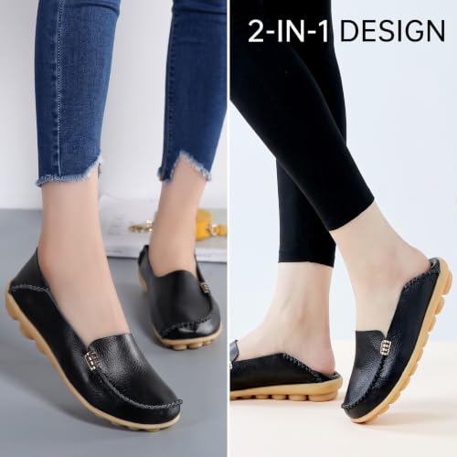 Image of DUOYANGJIASHA Women's Casual Loafers Comfortable: Lightweight & Cushioned Slip-On Moccasins Shoes - All Days Comfort - Non-Slip Driving Flats for Work Travel Walking Daily Wear